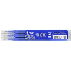 Pen Refill Pilot Frixion 0.7mm Medium Blue Pk3_2
